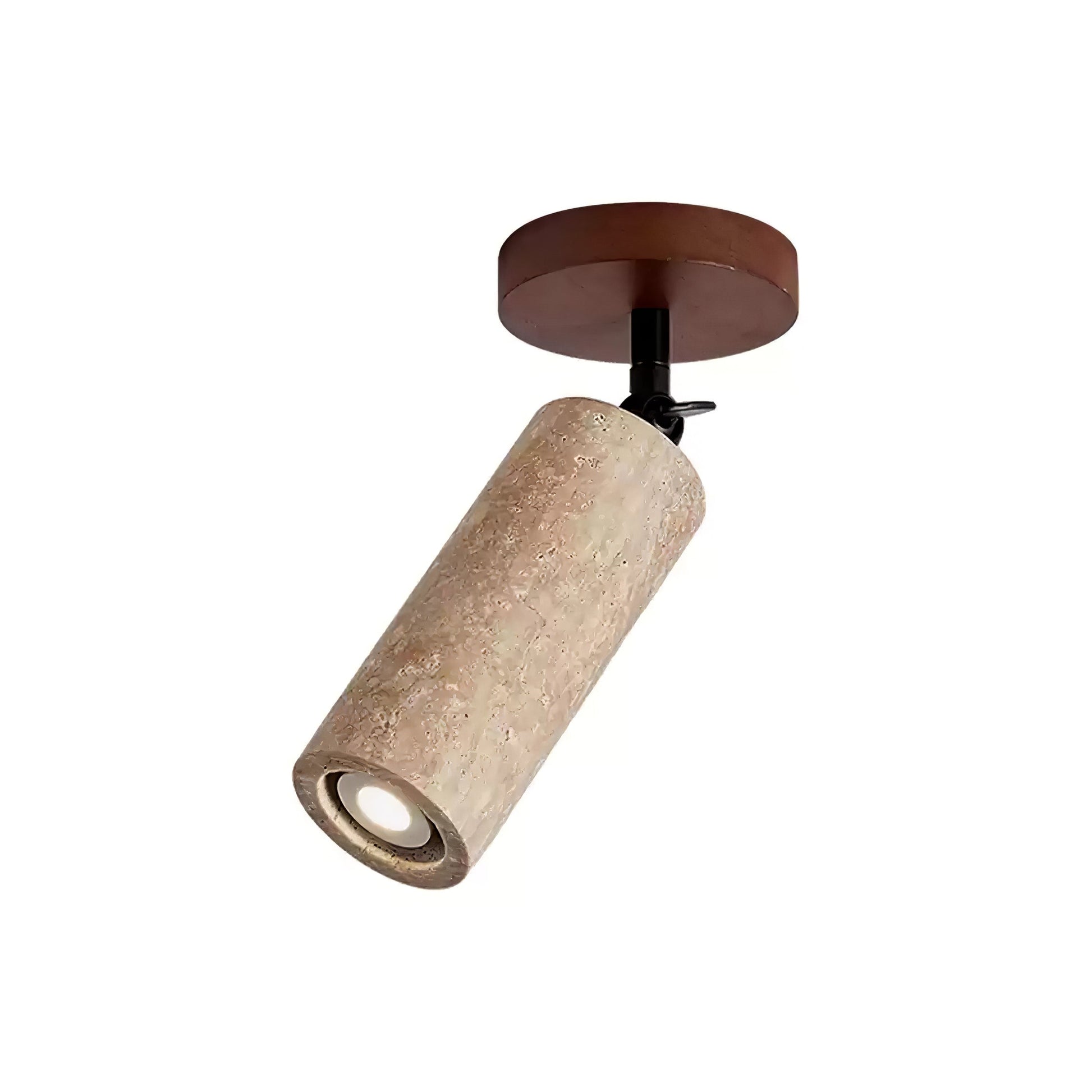 Wall Light | Yellow Travertine & Wood | Adjustable