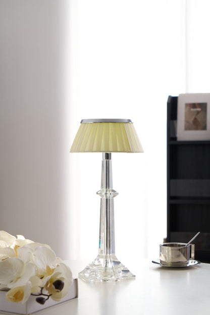 Versailles Table Lamp | Metal & Glass | Chrome Finish, White Shade