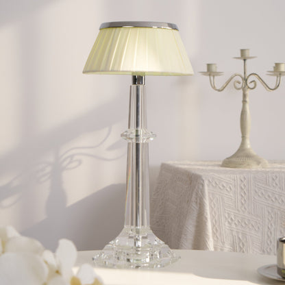 Versailles Table Lamp | Metal & Glass | Chrome Finish, White Shade