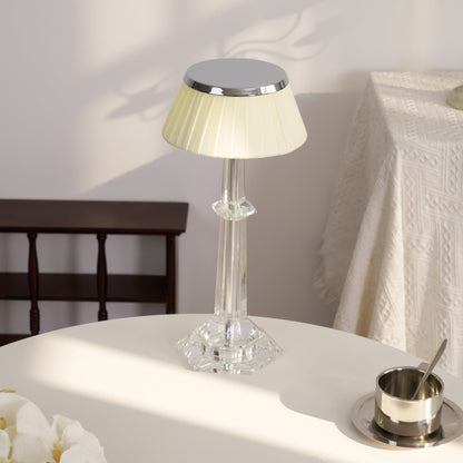 Versailles Table Lamp | Metal & Glass | Chrome Finish, White Shade