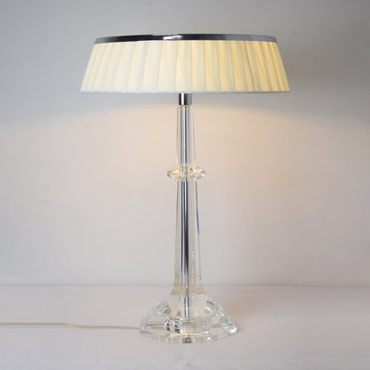 Versailles Table Lamp | Metal & Glass | Chrome Finish, White Shade