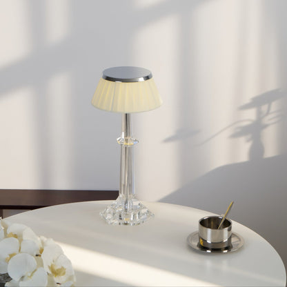 Versailles Table Lamp | Metal & Glass | Chrome Finish, White Shade