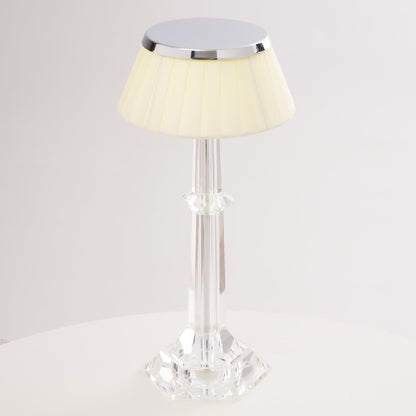 Versailles Table Lamp | Metal & Glass | Chrome Finish, White Shade
