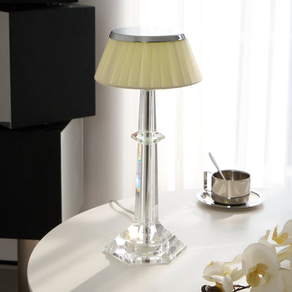 Versailles Table Lamp | Metal & Glass | Chrome Finish, White Shade