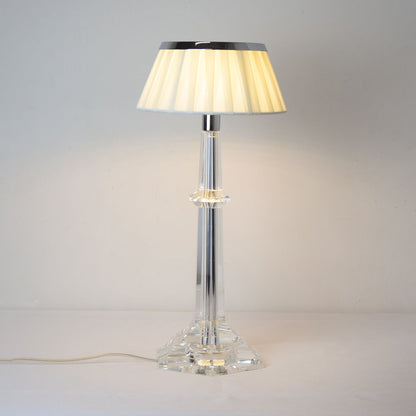 Versailles Table Lamp | Metal & Glass | Chrome Finish, White Shade
