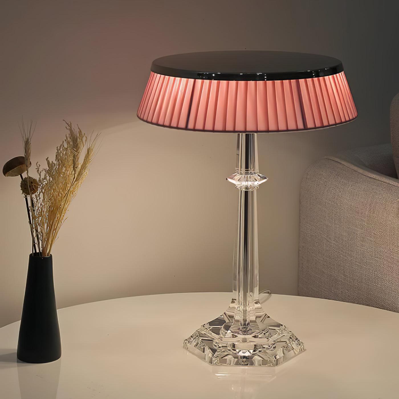 Versailles Table Lamp | Metal & Glass | Chrome Finish, White Shade
