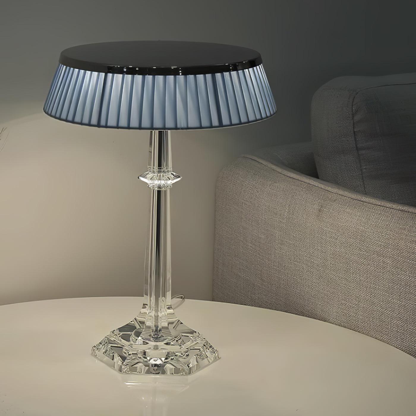 Versailles Table Lamp | Metal & Glass | Chrome Finish, White Shade