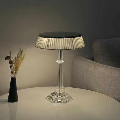 Versailles Table Lamp | Metal & Glass | Chrome Finish, White Shade