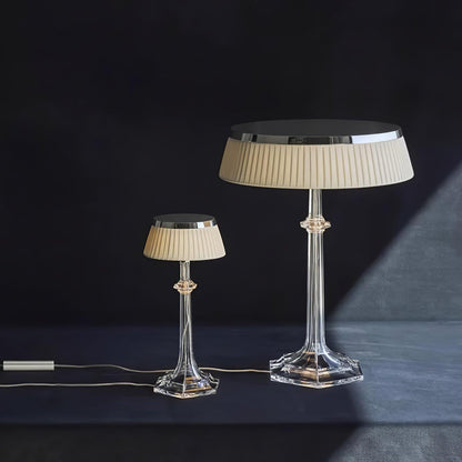 Versailles Table Lamp | Metal & Glass | Chrome Finish, White Shade