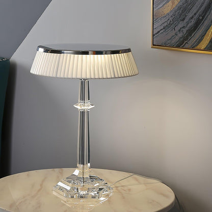 Versailles Table Lamp | Metal & Glass | Chrome Finish, White Shade