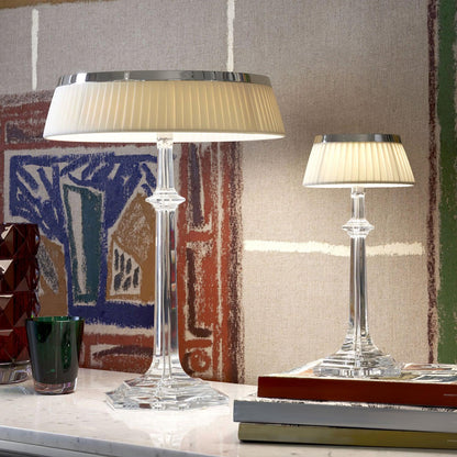 Versailles Table Lamp | Metal & Glass | Chrome Finish, White Shade