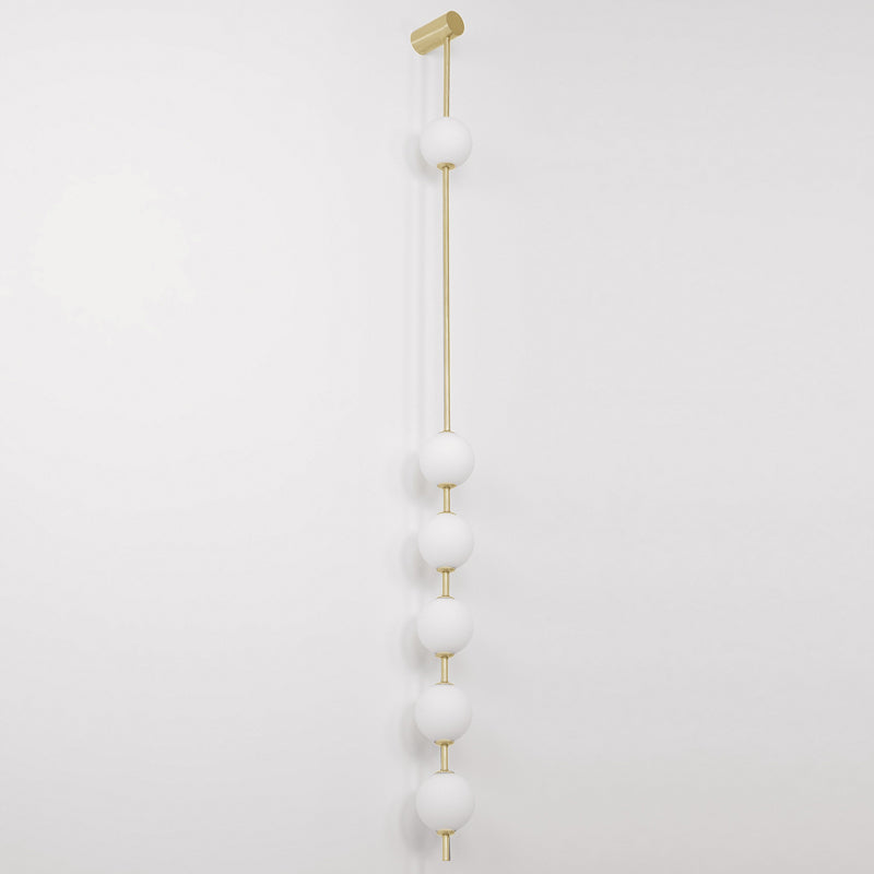 Vertical Balls Wall Lamp | Gold Brass | Set of 2