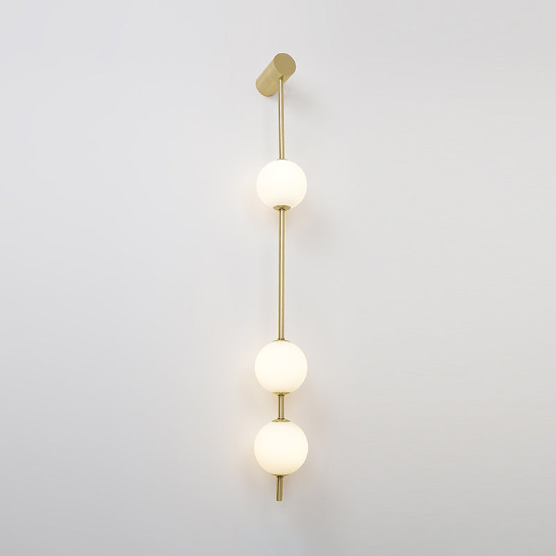 Vertical Balls Wall Lamp | Gold Brass | Set of 2