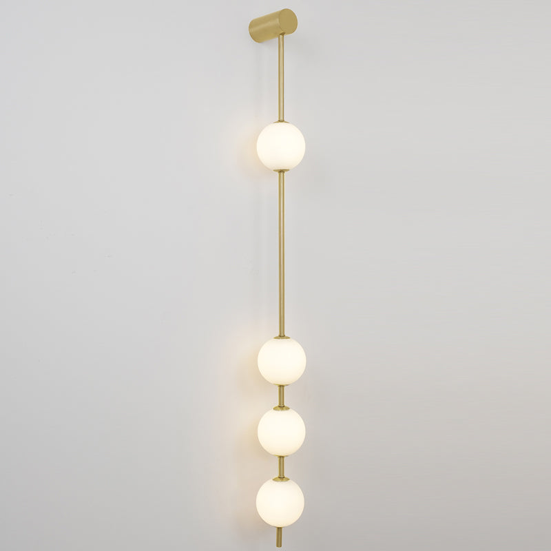 Vertical Balls Wall Lamp | Gold Brass | Set of 2