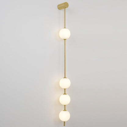 Vertical Balls Wall Lamp | Gold Brass | Set of 2