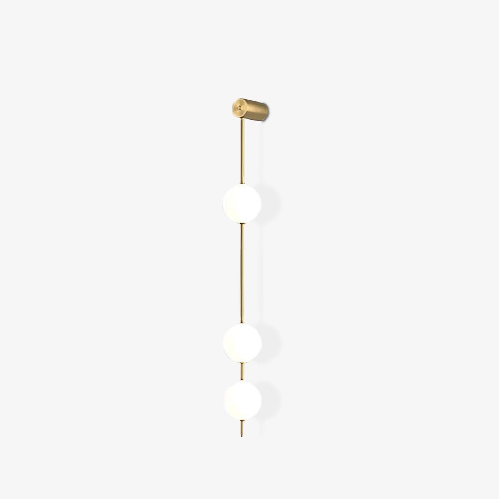 Vertical Balls Wall Lamp | Gold Brass | Set of 2