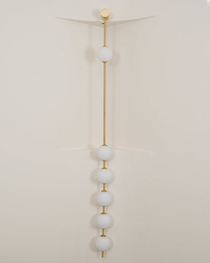 Vertical Balls Wall Lamp | Gold Brass | Set of 2