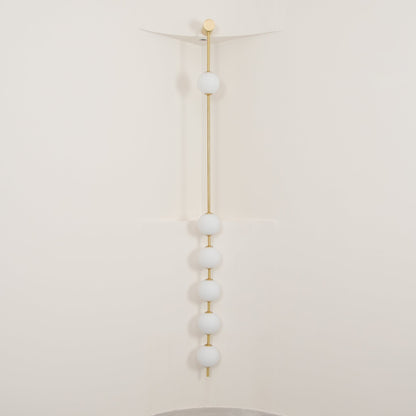 Vertical Balls Wall Lamp | Gold Brass | Set of 2