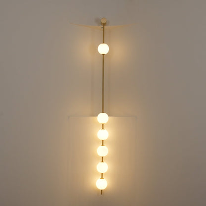 Vertical Balls Wall Lamp | Gold Brass | Set of 2