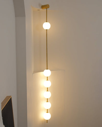 Vertical Balls Wall Lamp | Gold Brass | Set of 2