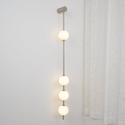 Vertical Balls Wall Lamp | Gold Brass | Set of 2