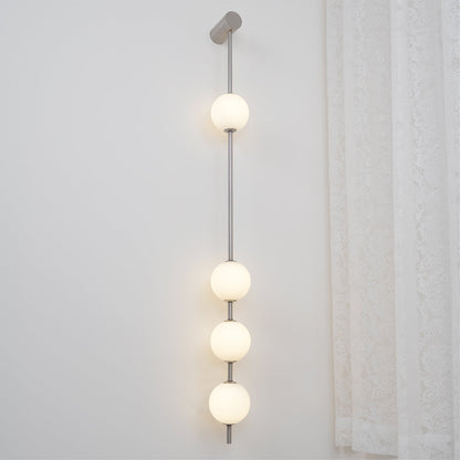 Vertical Balls Wall Lamp | Gold Brass | Set of 2
