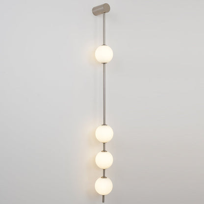 Vertical Balls Wall Lamp | Gold Brass | Set of 2