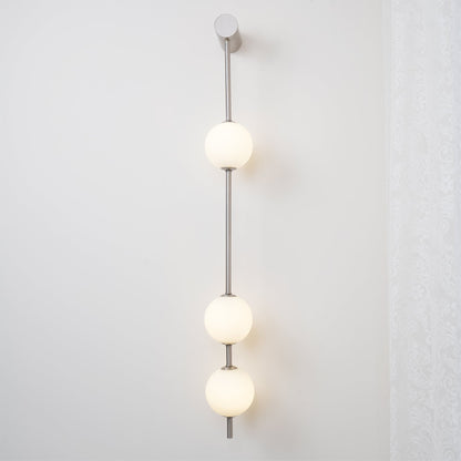 Vertical Balls Wall Lamp | Gold Brass | Set of 2