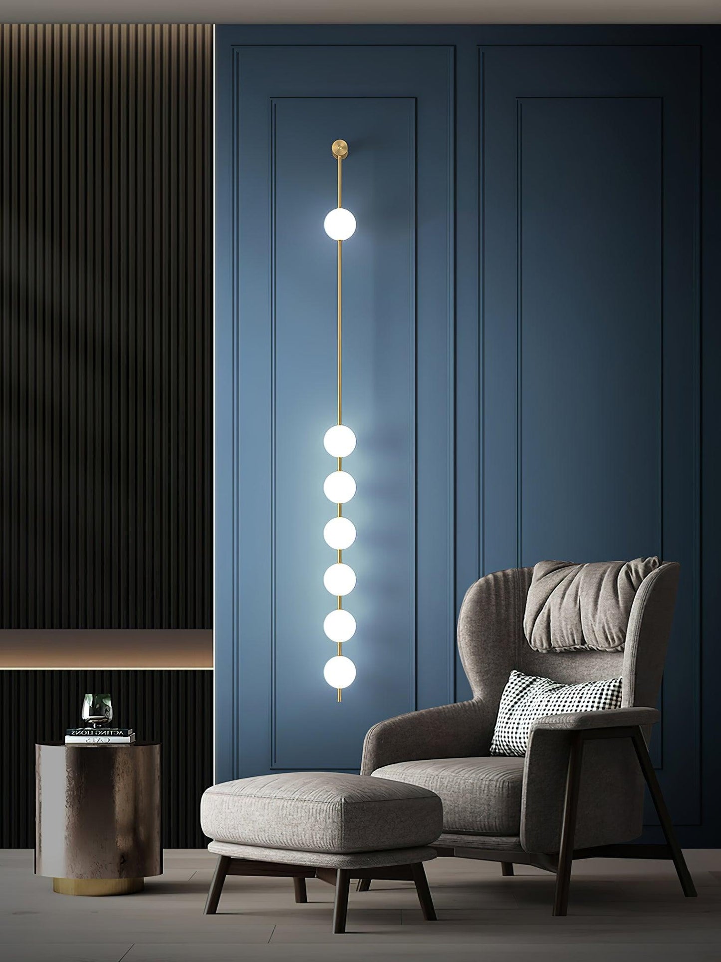 Vertical Balls Wall Lamp | Gold Brass | Set of 2