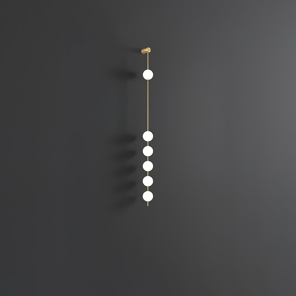 Vertical Balls Wall Lamp | Gold Brass | Set of 2