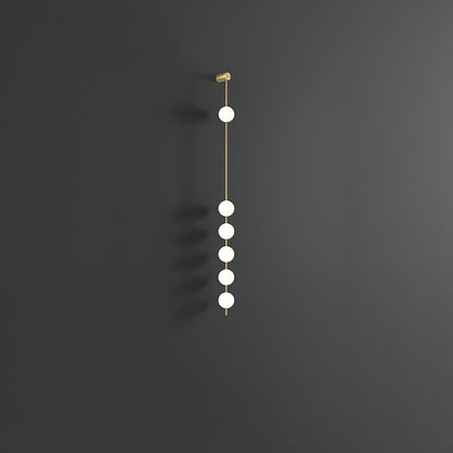 Vertical Balls Wall Lamp | Gold Brass | Set of 2