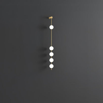 Vertical Balls Wall Lamp | Gold Brass | Set of 2