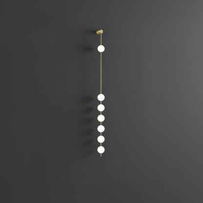 Vertical Balls Wall Lamp | Gold Brass | Set of 2