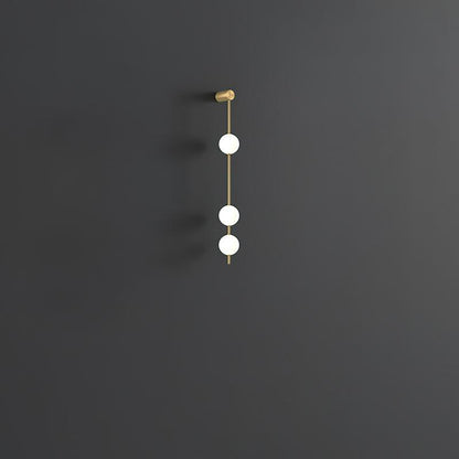 Vertical Balls Wall Lamp | Gold Brass | Set of 2