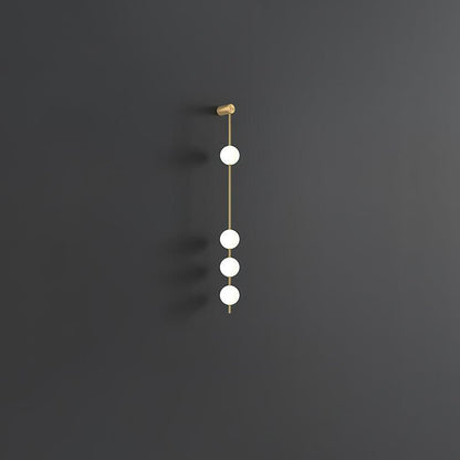 Vertical Balls Wall Lamp | Gold Brass | Set of 2