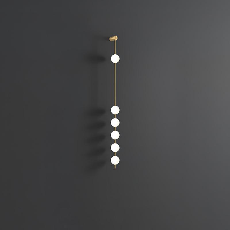 Vertical Balls Wall Lamp | Gold Brass | Set of 2