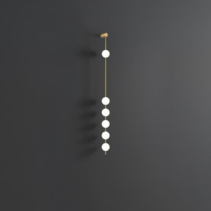Vertical Balls Wall Lamp | Gold Brass | Set of 2