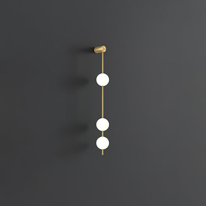 Vertical Balls Wall Lamp | Gold Brass | Set of 2