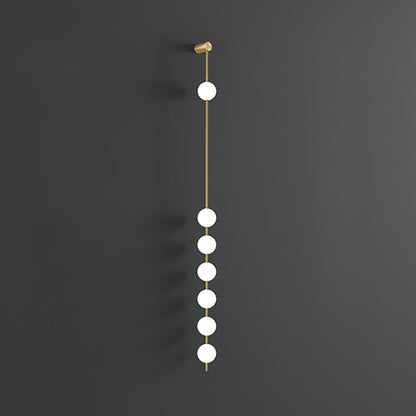Vertical Balls Wall Lamp | Gold Brass | Set of 2