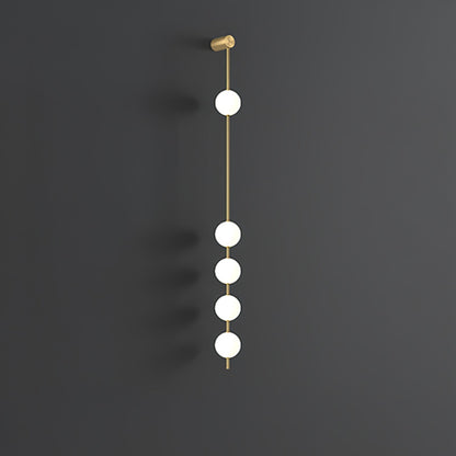 Vertical Balls Wall Lamp | Gold Brass | Set of 2