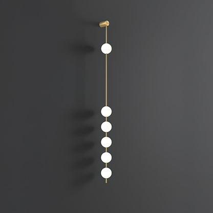 Vertical Balls Wall Lamp | Gold Brass | Set of 2