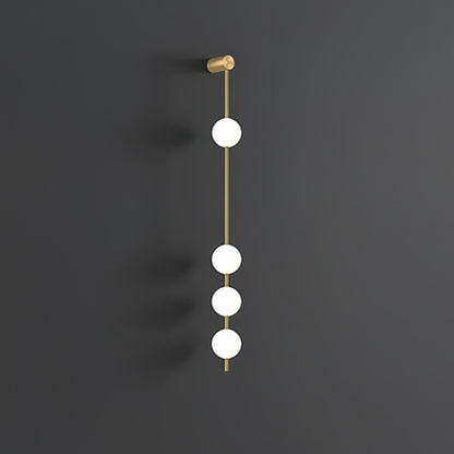 Vertical Balls Wall Lamp | Gold Brass | Set of 2