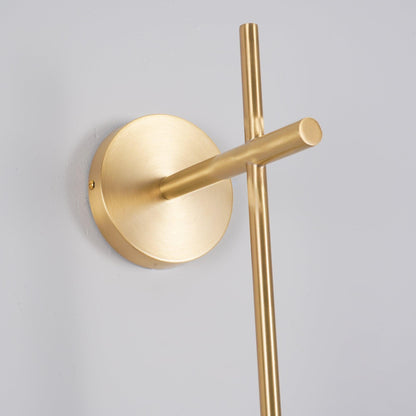 Vertical Globe Wall Lamp | Gold Metal & White Glass | Dimmable