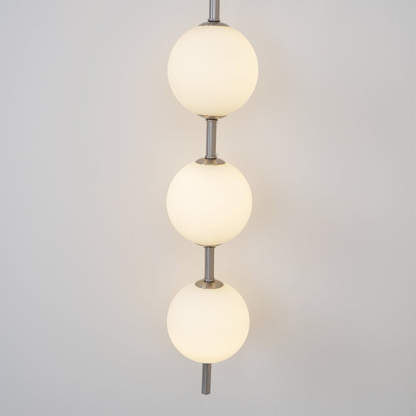 Vertical Globe Wall Lamp | Gold Metal & White Glass | Dimmable