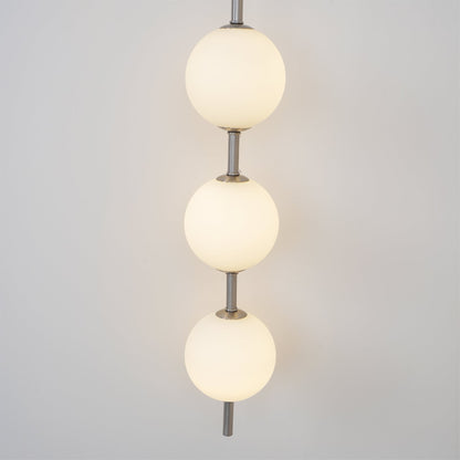 Vertical Globe Wall Lamp | Gold Metal & White Glass | Dimmable
