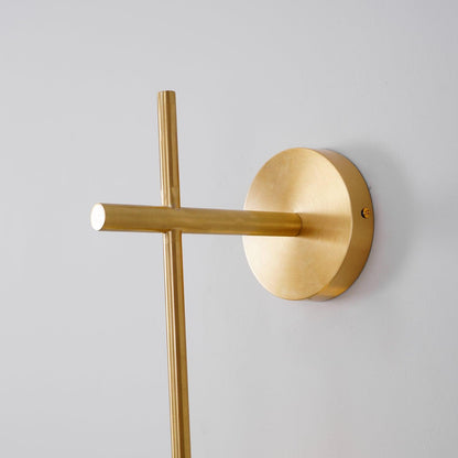 Vertical Globe Wall Lamp | Gold Metal & White Glass | Dimmable