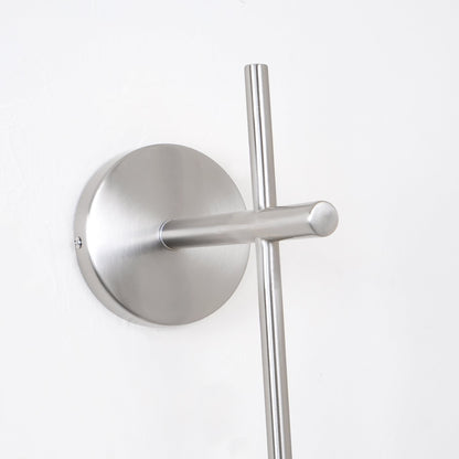 Vertical Globe Wall Lamp | Gold Metal & White Glass | Dimmable