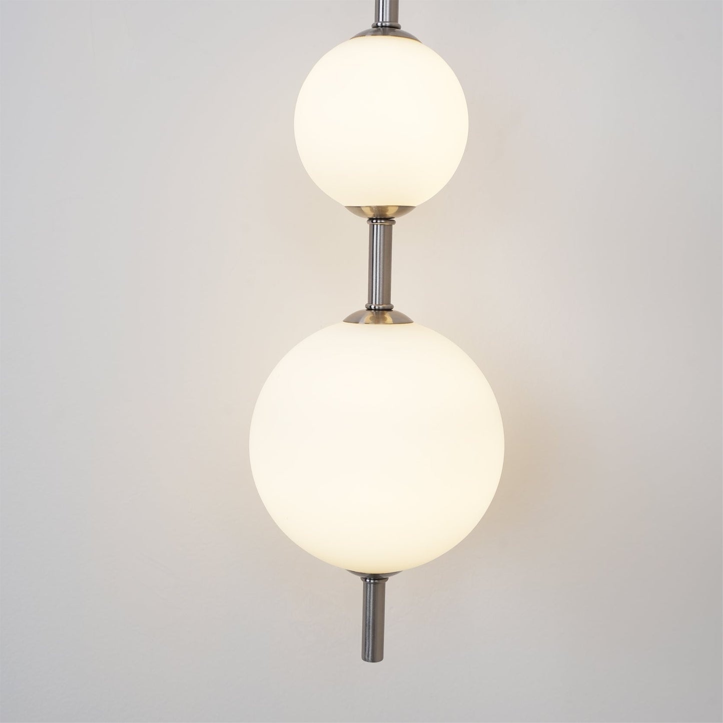 Vertical Globe Wall Lamp | Gold Metal & White Glass | Dimmable