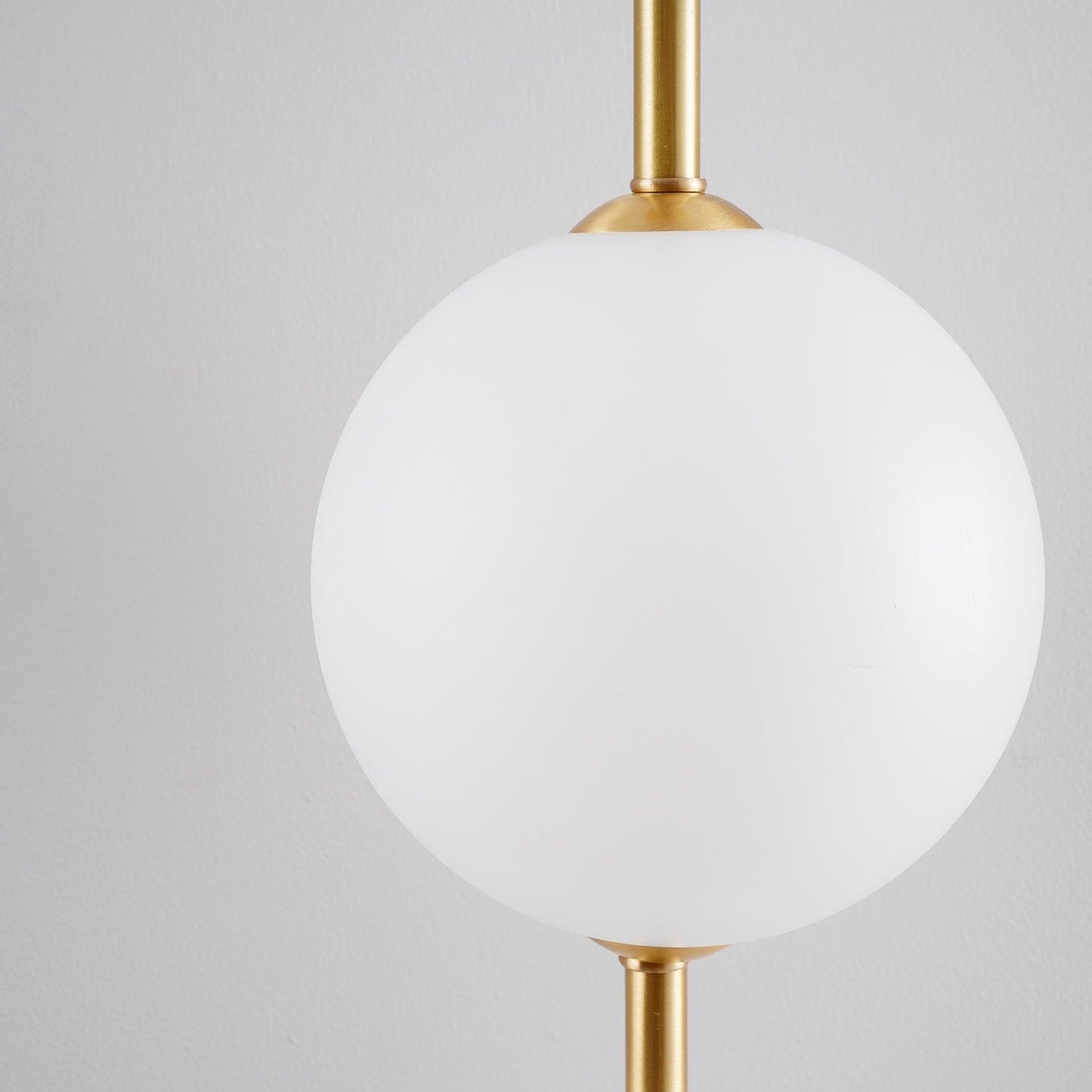 Vertical Globe Wall Lamp | Gold Metal & White Glass | Dimmable