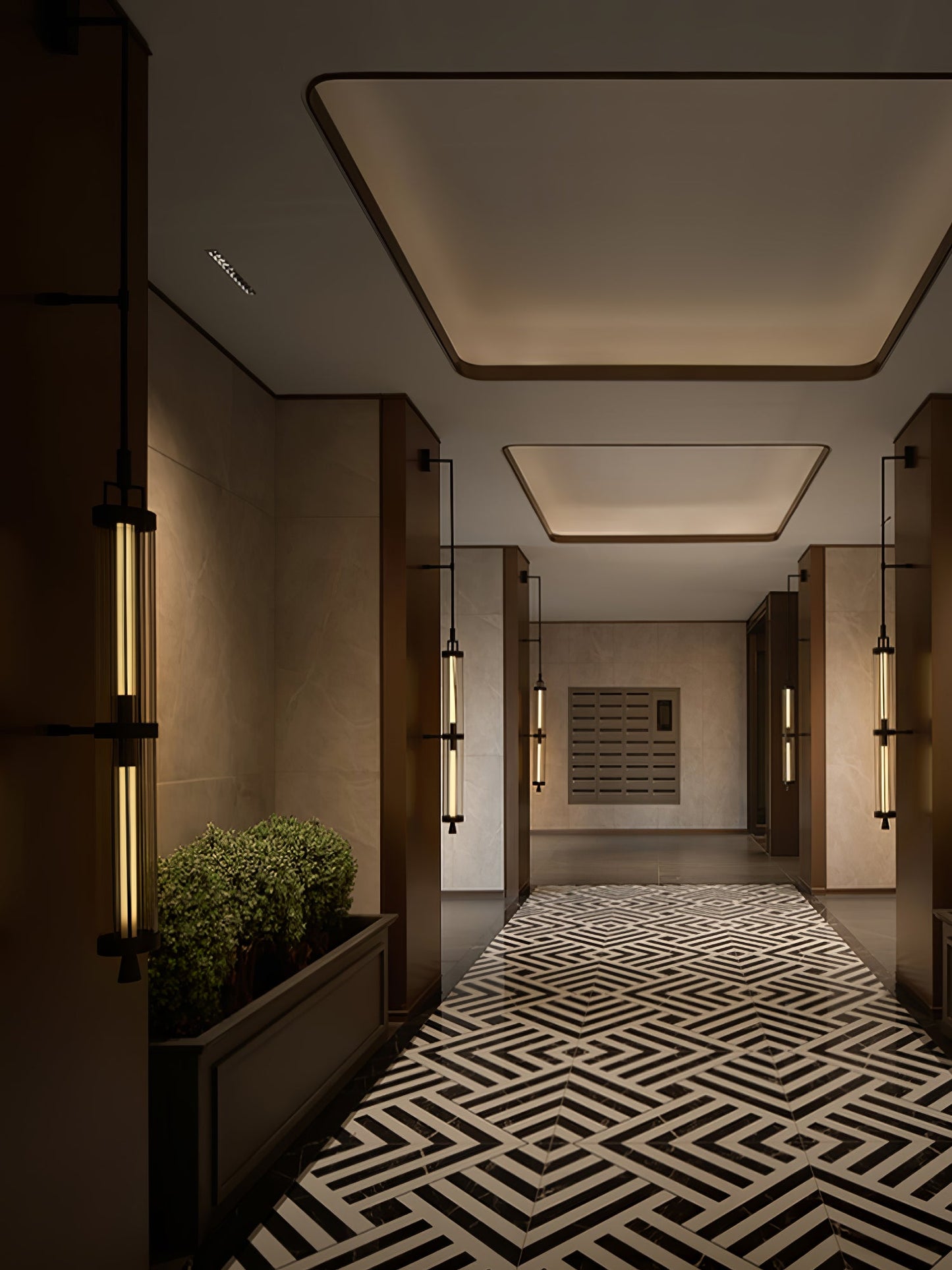 Wall Sconce | Metal & Acrylic | Black Finish